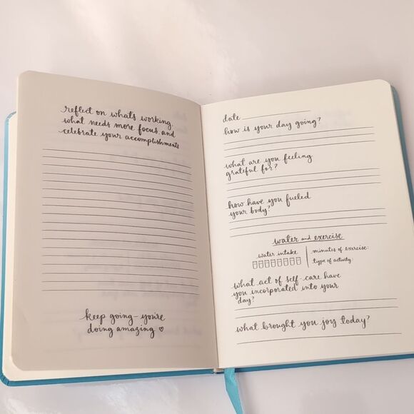 Blue Motivational Journals Fitness Self Reflection Set Of 2 - Picture 6 of 7